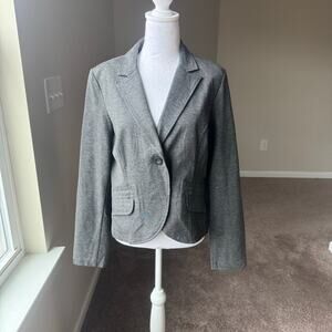 NWT Cabi Women's Jet Set Jacket‎ Blazer Size 10 Gravel Gray Stretch Pockets
